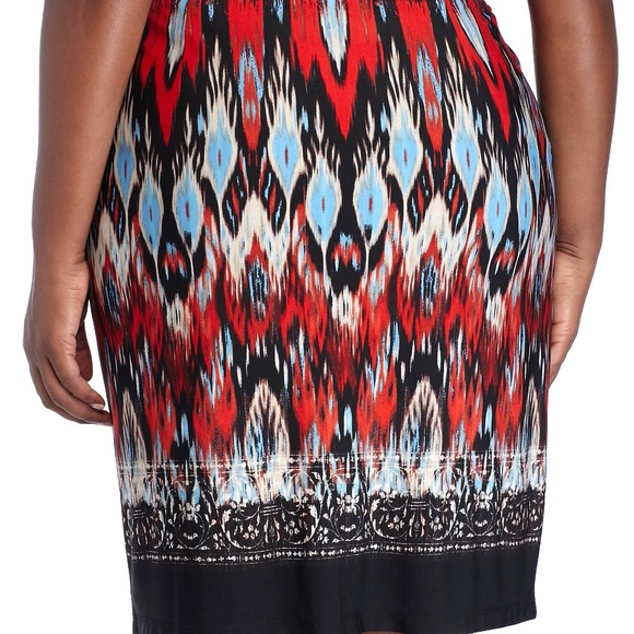 Rafaella Womens Plus Size Pull-On Tube Skirt Hot P - Picture 2 of 2
